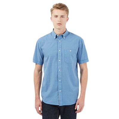 Wrangler Blue checked print short sleeved shirt
